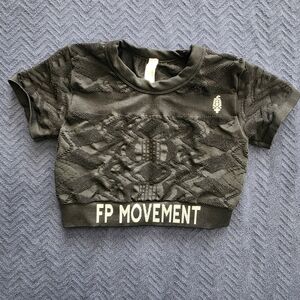 FP Movement Black Textured Crop Sports Bra